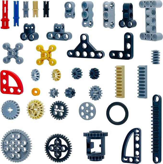 145 Pcs Building Blocks Parts Gear and Axle Set Connectors Wheels Liftarm Pins Accessories Brick Sets Toys Tight Fit with Major Brands…