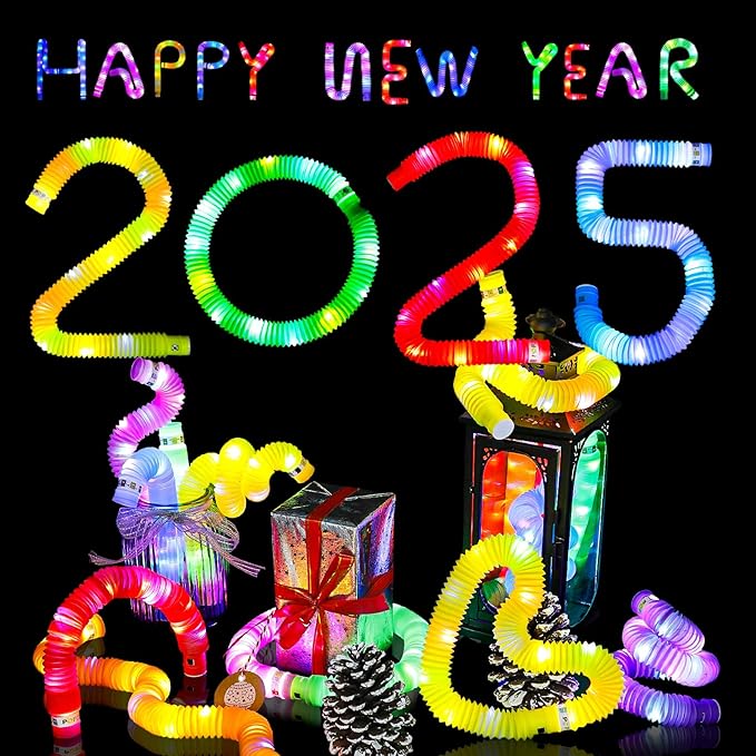 8 PCS Glow Sticks, Glow in The Dark Party Supplies, Light Up Party Favors, Glow Bracelets Necklaces, Neon Party Decorations, Valentine's Day Birthday Wedding Decorations