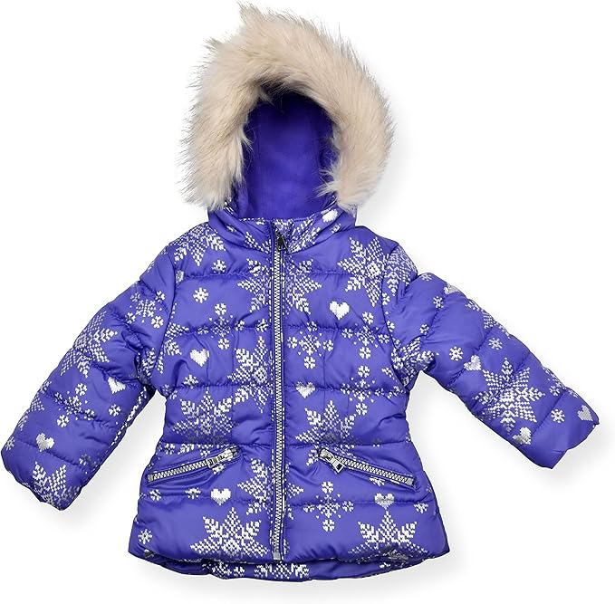 Arctic Quest Little Girls Bib Snow Pants and Ski Jacket Water-Resistant Snowsuit For Kids Winter Jacket For Girls