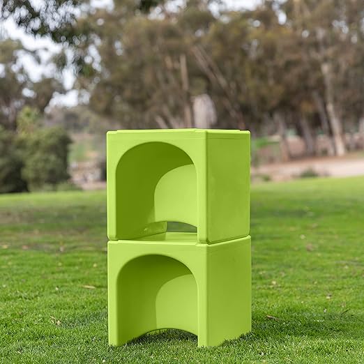 ECR4Kids Tri-Me 3-In-1 Cube Chair, Kids Furniture, Lime Green