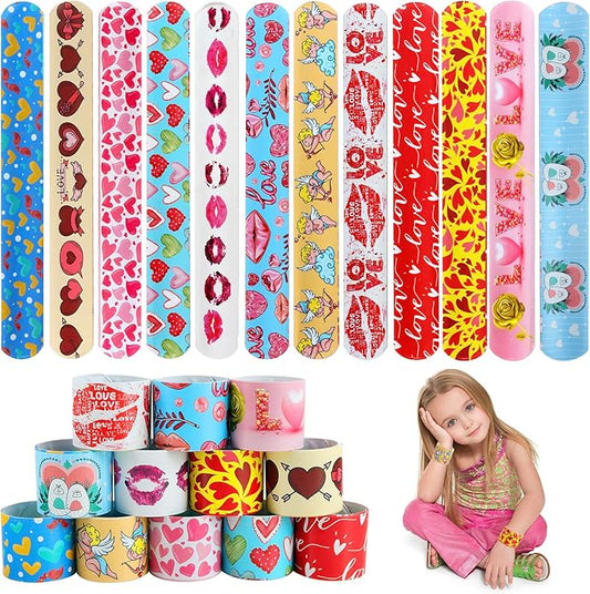 48 PCS Christmas Slap Bracelets Christmas Toys for Kids Boys Girls Toddlers Christmas Party Favors Stocking Stuffers Gifts