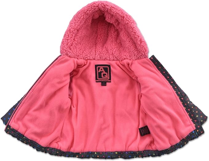 Arctic Quest Little Girls Bib Snow Pants and Ski Jacket Water-Resistant Snowsuit For Kids Winter Jacket For Girls