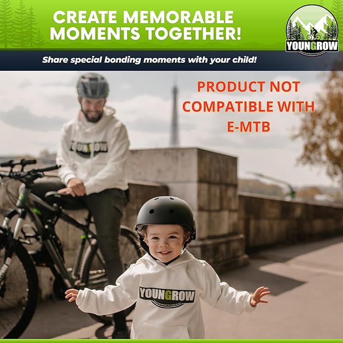 Kids Bike Seat, Bike Seat for Kids for The Front of The Bicycle, Child Bike Seat Compatible with Mountain Bikes, Ages 2-6, Max Weight 52lbs