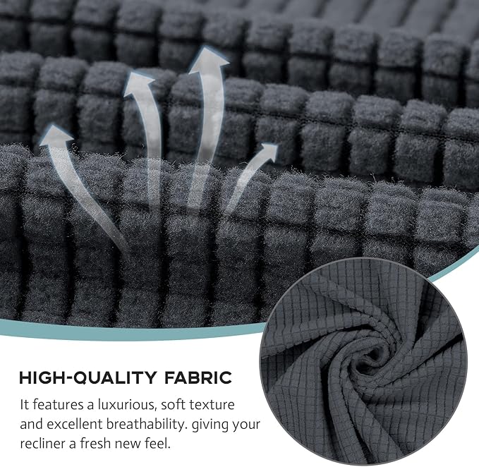 Recliner Chair Cover Lazy Boy Recliner Covers Recliner Covers for Recliner Chair 1 Piece Furniture Protector Prevent wear and pet Hair（Recliner,Dark Grey）