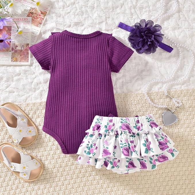 Aalizzwell Newborn Infant Baby Girls Summer Outfit