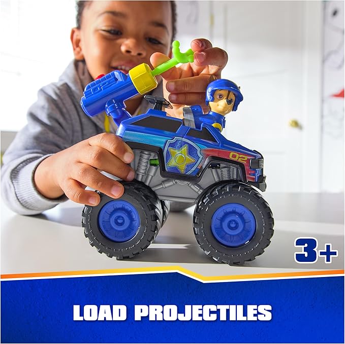 Paw Patrol: Rescue Wheels Chase’s Cruiser, Toy Truck with Projectile Launcher and Collectible Action Figure, Kids Toys for Boys & Girls Ages 3 and up