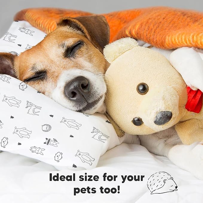 Toddler Pillow with Pillowcase - 13x18 My Little Dreamy Pillow, Organic Cotton Toddler Pillows for Sleeping, Kids Pillow,Travel Pillows,Mini Pillow,Nursery Pillow,Toddler Bed Pillow (KeaFriends)