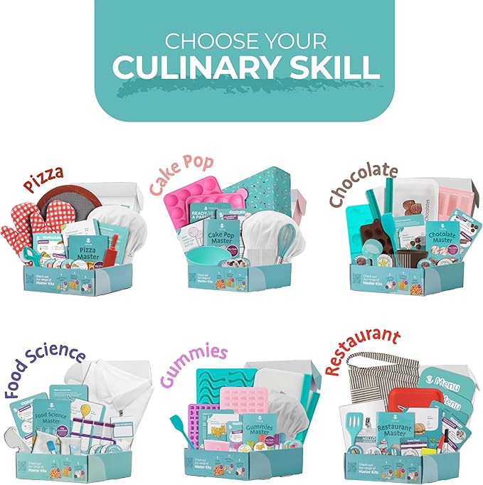 Tovla Jr. Ultimate Kids Real Restaurant-Making Set – Real Cooking Tools, STEM Activity for Ages 4+, Visual Learning Recipes and Menus, Great Gift for Aspiring Chefs