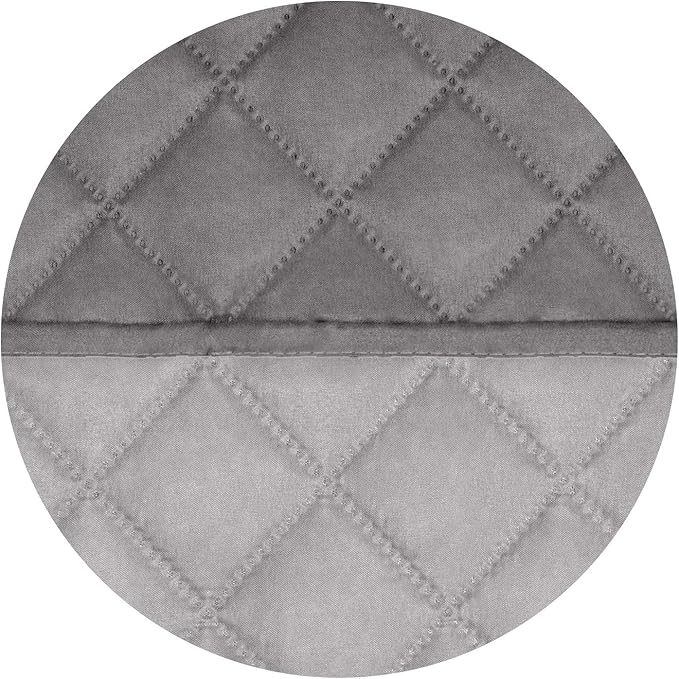 PureFit Reversible Quilted Sofa Cover, Water Resistant Slipcover Furniture Protector, Washable Couch Cover with Non Slip and Elastic Straps for Kids, Dogs, Pets (Small Recliner, Gray/Light Gray)