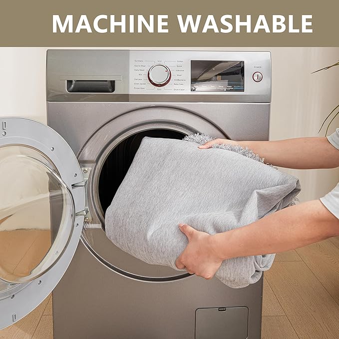 MYSKY HOME Sofa Cover for Dogs Washable for Sofa Boho Couch Cover Cover for Sofa Couch Cover Blanket Couch Cover Thick Durable Sectional Couch Covers Furniture Protector, 91"x 150", Light Gery