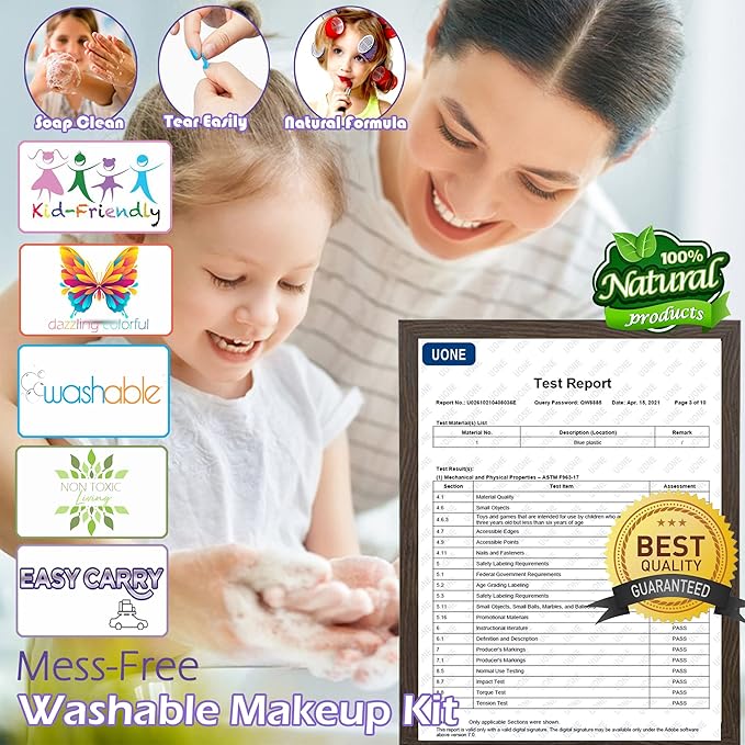 Kids Makeup Kit Girls Toys - Toys for Girls Real Washable Makeup Girls Princess Gift Play Make Up Toy Makeup Vanities for Girls Age 4-12 Year Old Children Gift Birthday