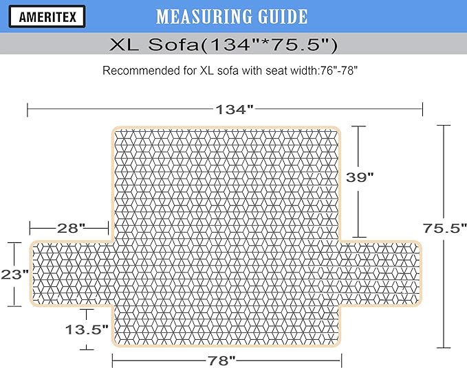 Ameritex Couch Sofa Slipcover 100% Waterproof Nonslip Quilted Furniture Protector Slipcover for Dogs, Children, Pets Sofa Slipcover Machine Washable (Burgundy, 78'')