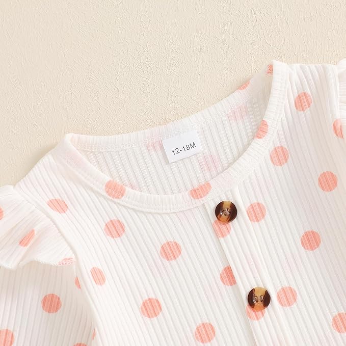 Mubineo Toddler Baby Girl Clothes Cute Ribbed Outfits Knit Long Sleeve Shirt Tops Bell Bottom Pant Fall Winter Outfit