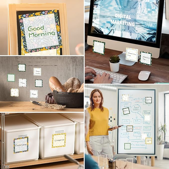 9 Pieces Flower Sticky Notes Adhesive Flower Memo Notes Self-Stick Note Pads for School Office Home Supplies Students Teachers Present, 9 Styles