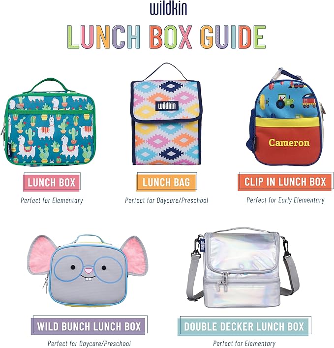 Wildkin Kids Insulated Lunch Box Bag for Boys & Girls, Reusable Kids Lunch Box is Perfect for Elementary, Ideal Size for Packing Hot or Cold Snacks for School & Travel Bento Bags (Big Dot Aqua)