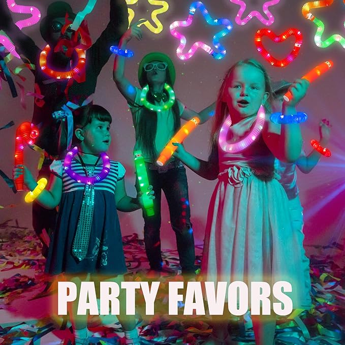 15 PCS Glow Sticks, Glow in The Dark Party Supplies, Bulk Light Up Party Favors, Glow Bracelets Necklaces, Neon Party Decorations,Valentine's Day Birthday Wedding Camping Fun