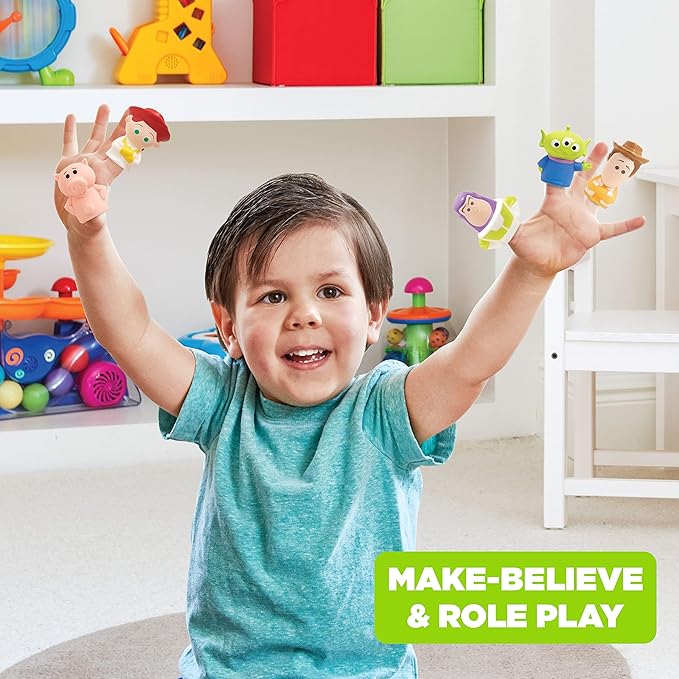 Disney Toy Story Bath Finger Puppets, 10 Pc - Bath Toys, Easter Basket Fillers, Easter Gifts