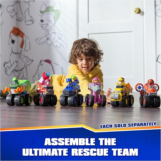 Paw Patrol: Rescue Wheels Marshall’s Firetruck, Toy Truck with Projectile Launcher and Collectible Action Figure, Kids Toys for Boys & Girls Ages 3+