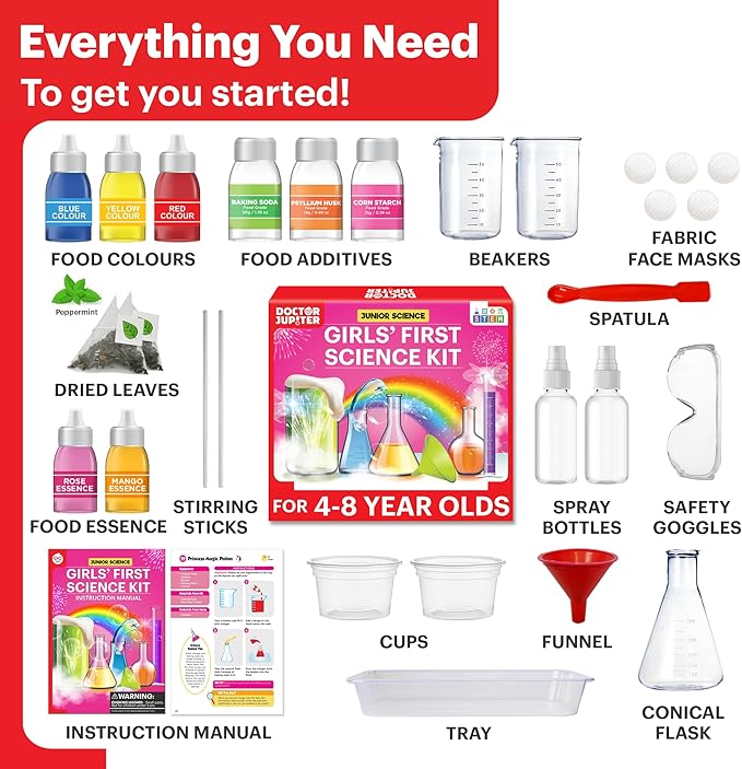 Doctor Jupiter Ultimate Gift Set for Girls| Set of Girl’s First Science Kit, Little Genius Kit for 4-6 Year Olds| Girl Christmas, Birthday Gifts| STEM Learning & Education Toys for Kids Ages 4,5,6