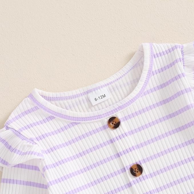 Mubineo Toddler Baby Girl Clothes Cute Ribbed Outfits Knit Long Sleeve Shirt Tops Bell Bottom Pant Fall Winter Outfit