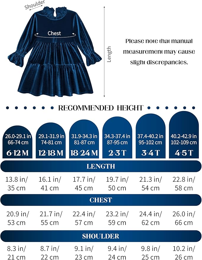 Toddler Baby Girls Velvet Dress Long Sleeve Christmas Dresses Princess Birthday Party Dresses Fall Winter Clothes