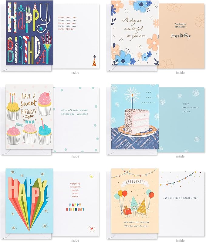 American Greetings Deluxe All Occasion Cards with Envelopes - Birthday, Thanks, Congrats and More (40-Count)