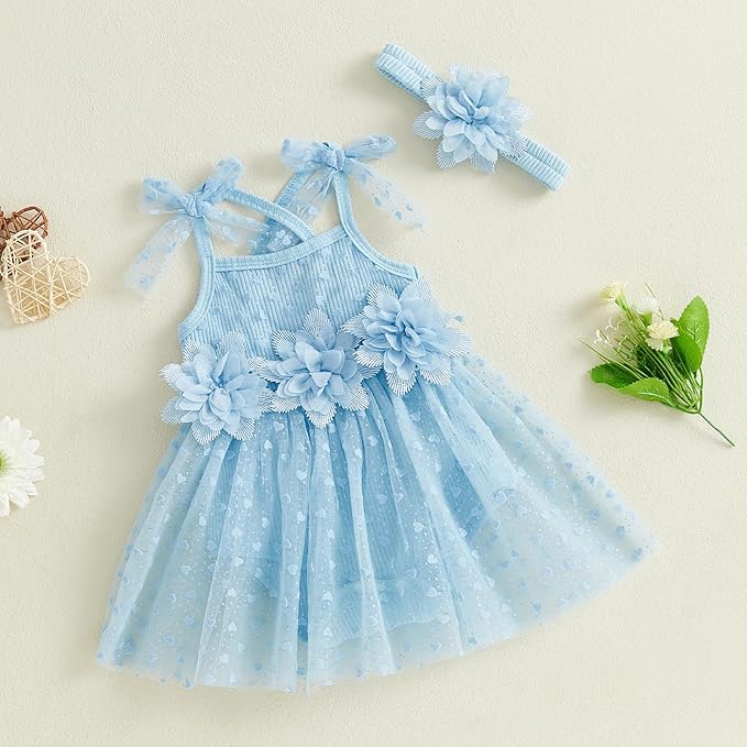 Baby Girl Clothes Daisy Ribbed Bodysuit Sleeveless Romper Dress Summer Outfit for Girls Newborn 3 6 9 12 18 Months