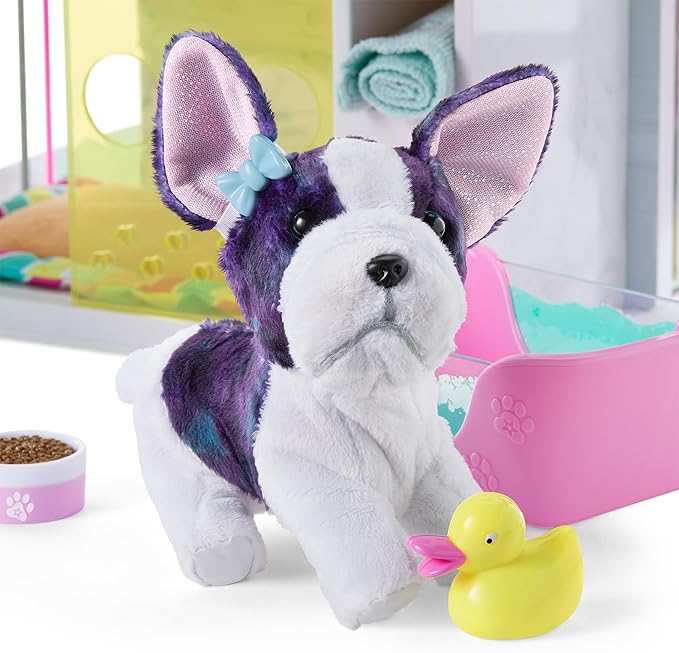 American Girl Truly Me 18-inch Doll Pet Spa & Daycare Set with Bulldog and Pretend Hair Dryer, for Ages 6+