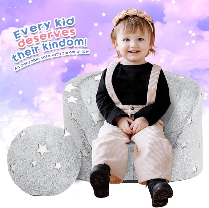 ALIMORDEN Snug-Arch Toddler Couch, Comfy Foam Baby Chair, Ergonomic Toddler Chair with a Snug Embrace Design for Boys and Girls