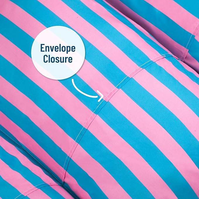 Wildkin Kids Microfiber Floor Lounger – Travel-Friendly, Sleepovers, Pillow Not Included - Pink Stripes