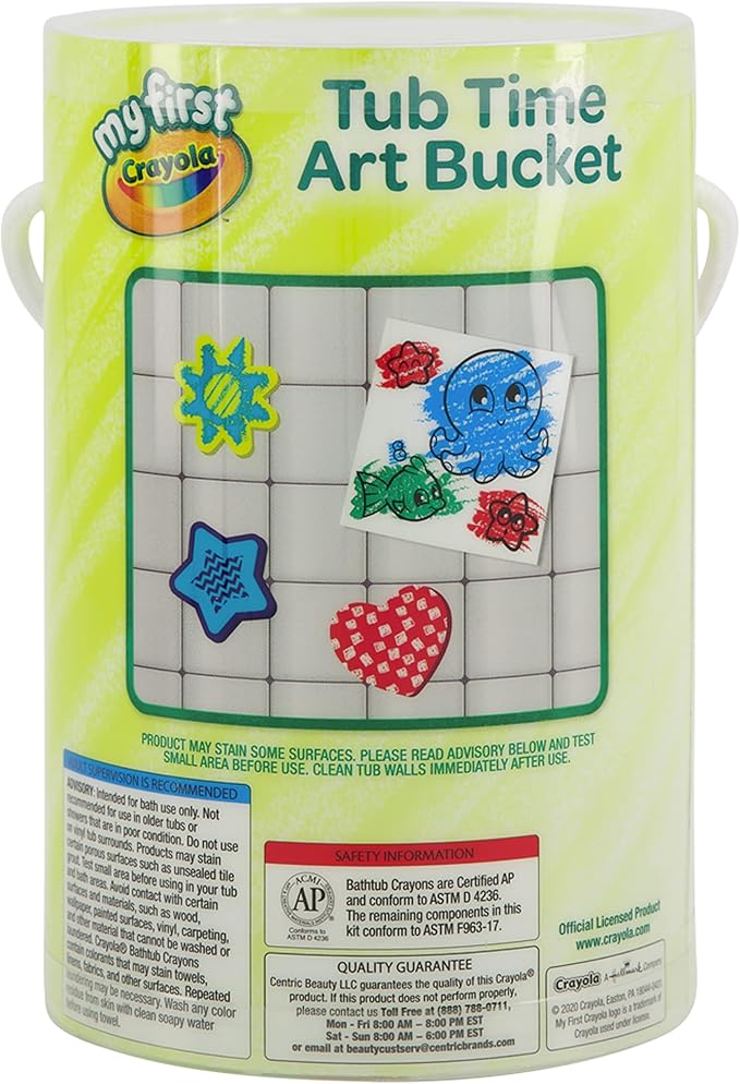 Crayola Taste Beauty My First Tub Time Art Pack, Bath-Time Toys with Red, Green, and Blue Crayons