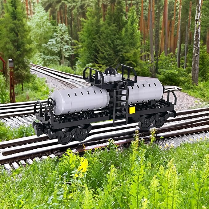 6IN1 City Freight Train Car Building Set, DIY Toys for Teens and Adults, Compatible with Lego 630 Building Accessory (Vintage Cart)