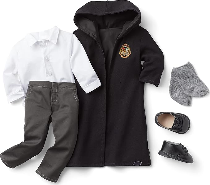 American Girl Harry Potter 18-inch Doll Hogwarts Uniform with Pants Outfit and Robe Featuring School Crest, For Ages 6+