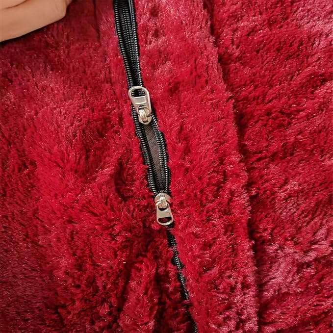 7ft Giant Bean Bag Chair Cover （No Filler） Soft PV Fur Bean Bag Sofa Portable Living Room Furniture Lazy Sofa Bed Cover for Adults Kids (Orange, 6ft)