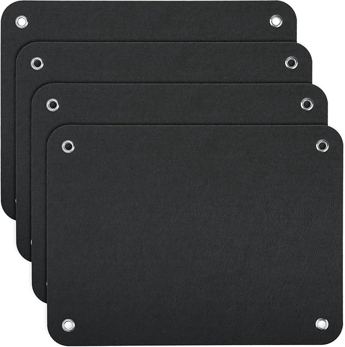 4 Pieces Felt Board for Toddlers Classroom Flannel Board Stories for Preschool Homeschooling, Kids Felt Story Activity Wall Hanging Children Birthday Gifts, 11.8 x 15.75 Inch (Black)