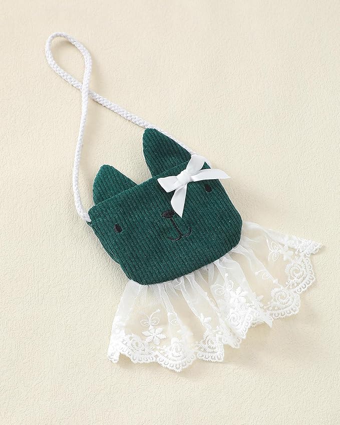 Mioglrie Toddler Baby Girl Dress 2T 3T 6 12 18 24 Months Fall Winter Clothes Outfits Dresses with Cute Satchel for Baby