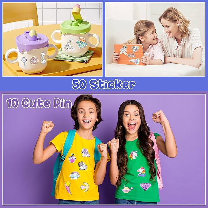 142 PCS Birthday Party Supplies for Girls, Lovely Party Decorations Set - Including Banners, Balloons, Plates, Napkins, Forks, Tablecloth, & Stickers – Perfect for Unicorn Themed Birthday Parties