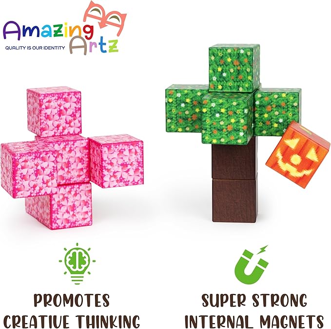 64 PCS Magnetic Blocks for Kids - STEM Montessori Sensory Toys for Toddlers Kids Boys Girls Ages 3 4 5 6 7 8 (Multicolor) - Magnetic Building Blocks Toys