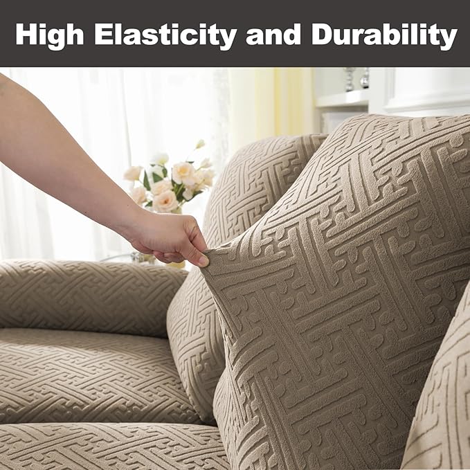 NORTHERN BROTHERS Recliner Chair Covers, Lazy Boy Recliner Covers, Stretchy Cover for Recliner Chairs, Khaki