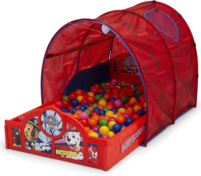 Delta Children Nick Jr. PAW Patrol Sleep and Play Toddler Bed with Tent, Red