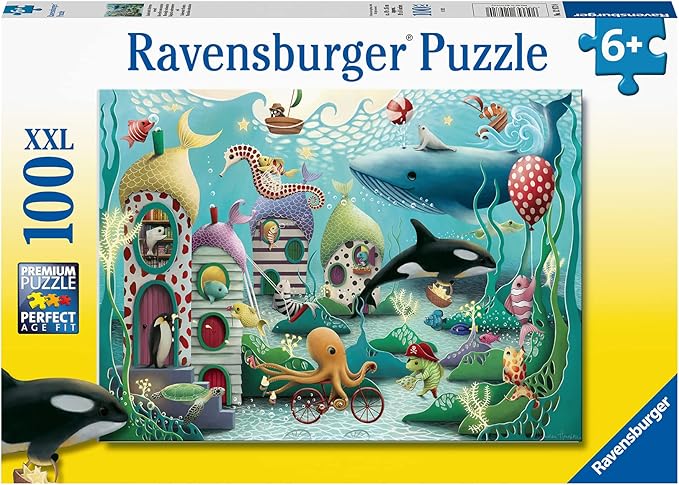Ravensburger Underwater Wonders 100 Piece Jigsaw Puzzle for Kids - Fun and Educational Toy | Perfect Age Fit | Sustainable Wooden Pieces | Climate Pledge Friendly - 12972