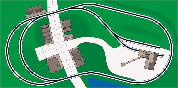 Bachmann Trains Snap-Fit E-Z TRACK WORLD’S GREATEST HOBBY TRACK PACK - Steel Alloy Rail With Black Roadbed - HO Scale , White Medium