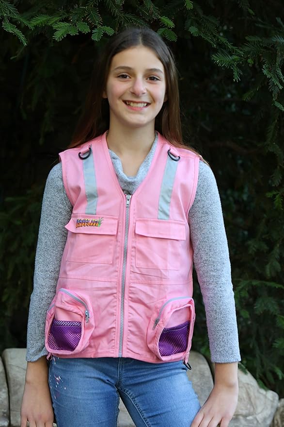 Kids Cargo Vest for Boys and Girls with Reflective Safety Straps