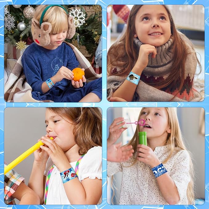 48 PCS Ice Hockey Slap Bracelets Party Favors Ice Hockey Wristbands Bracelets Goodie Bag Fillers for Ice Hockey Birthday Decorations Supplies for Class Reward Prizes Gift for Kids Party Favors