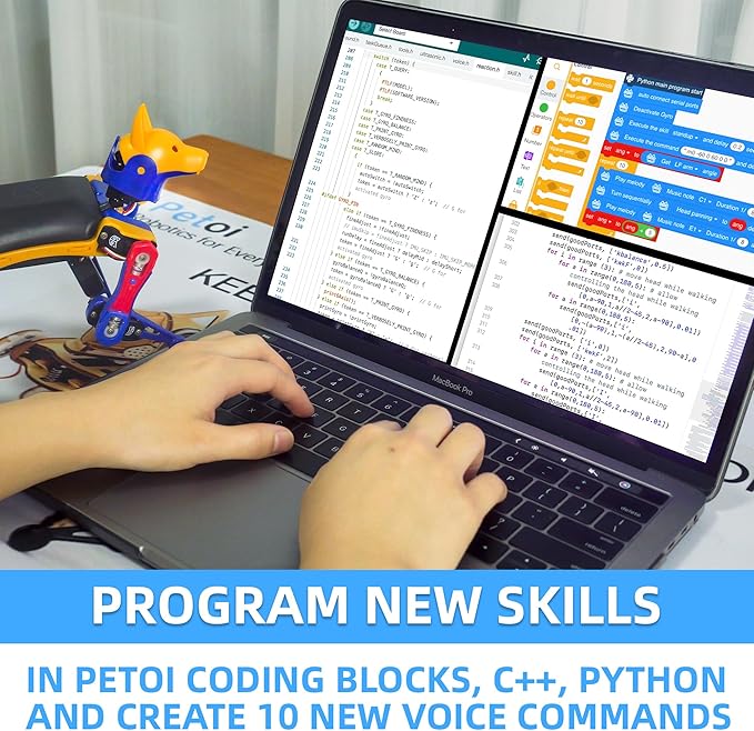 Robot Dog Bittle X (Pre-Assembled) | Robotics Kit | Coding Smart Robot Kit, Voice Control Smart IoT Robot | Programmable Quadruped Robot, Open Source Legged Robot, STEM & Robotics Education