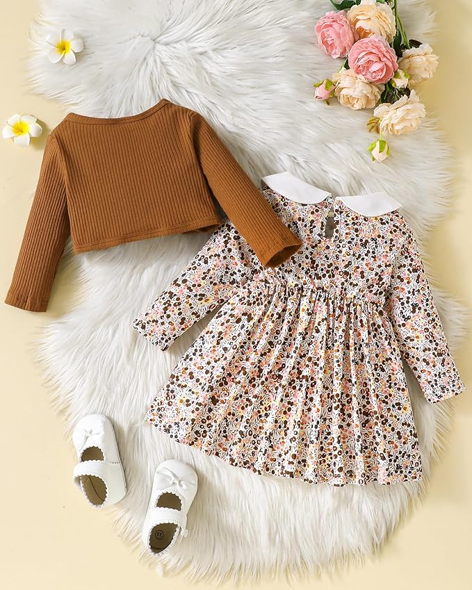 Mioglrie Toddler Baby Girl Dress Fall Winter Outfits Coat Baby Girls Dresses 6 9 12 18 24 Months 2t 3t Girl Clothes