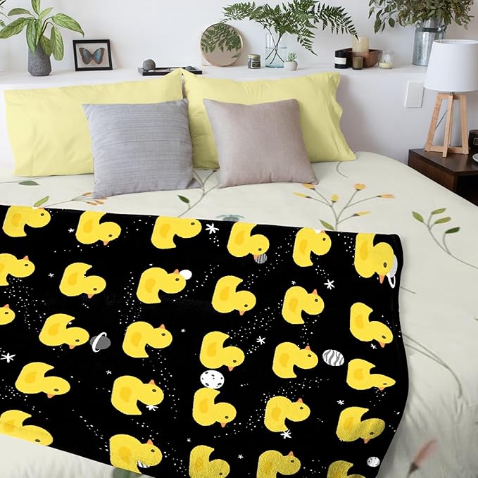 Custom Name Ruddy Duck Adult duck Blanket Kids Funny Blanket Suitable for Bedroom Living Room bed sofa Crib Couch Chair outdoor All Season Items That Yellow Duck Lovers Will Love 40"x30"for Pets