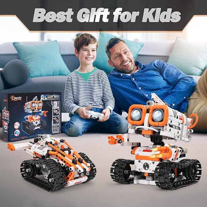 STEM Robotics Kits for Kids Ages 8-12 8-14 Year Old, 3 in 1 Remote/APP/Voice Control & Programming Robot Building Set, Toy Coding Science Projects, Birthday Gift Ideas for 8 9 10 11 12+ Boys