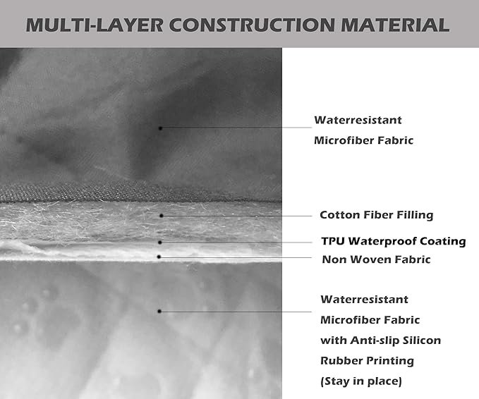 Ameritex Couch Sofa Slipcover 100% Waterproof Nonslip Quilted Furniture Protector for Dogs, Children, Pets, Machine Washable (Beige, 68")