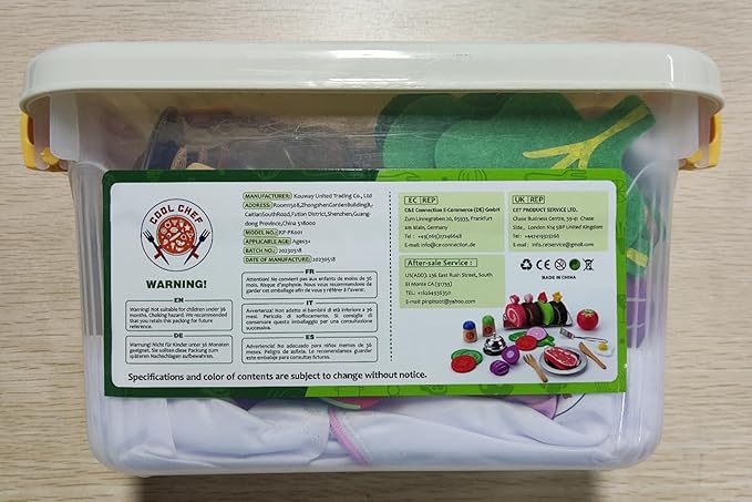 44PCS Play Kitchen Accessories, Wooden Play Food, Kids Kitchen Pretend Play Toys with Stainless Steel Play Pots & Pans Sets, Apron & Chef Clothes, Kitchen Toys for Toddlers Preschoolers Kids